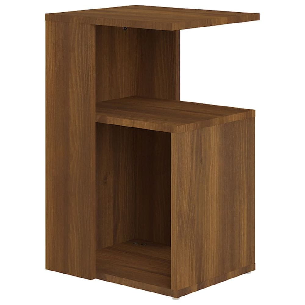 Vidaxl Bočný stolík hnedý dub 36x30x56 cm spracované drevo